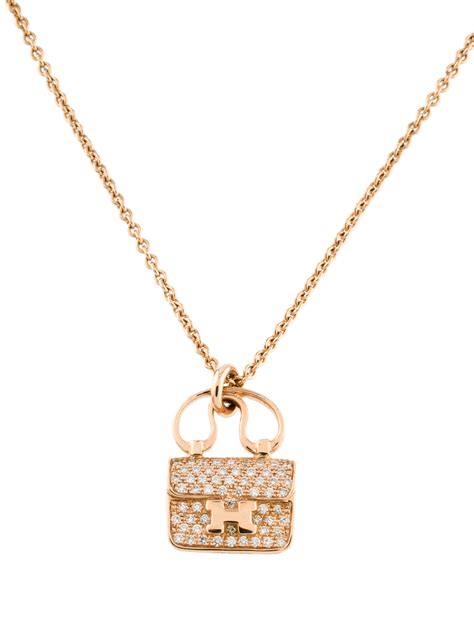 hermes diamond necklace